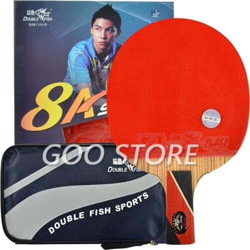 Double Fish 8 Stars Table Tennis Racket 8A 7A 6A Offensive Pimples in with Rubber Orignal Double Fish Ping Pong Bat