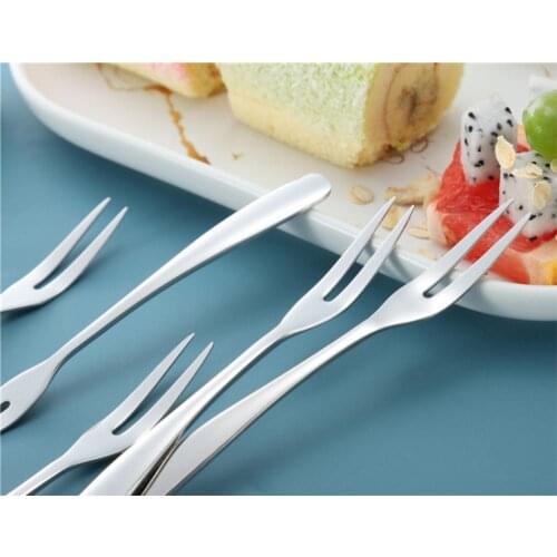 304 stainless steel fruit fork thick cake fork 410 fruit childrens tableware