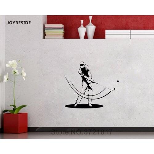 JOYRESIDE Golf Player Wall Decal Vinyl Sticker Ball Sports Decor Home Interior Bedroom Boys Room Teen Playroom Decoration A015