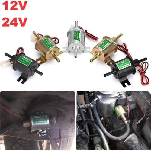 High Quality Low Pressure Universal Diesel Petrol Gasoline Electric Fuel Pump HEP-02A 12V 24V For Car Motorcycle ATV