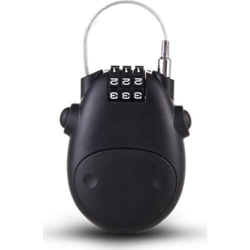 Anti-theft Safety Lock Bicycle Suitcase Luggage Lock Motorcycle Helmet Password Lock Telescopic Wire Rope Steel Cable Code Lock