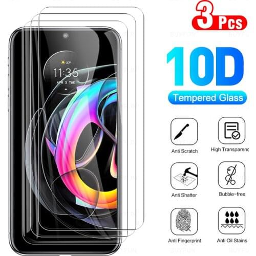 3Pcs Full Cover Protective Glass For Motorola Edge 20 Lite Tempered Glass Screen Protector Film For Moto Rola Edge20 20Lite 6.7"
