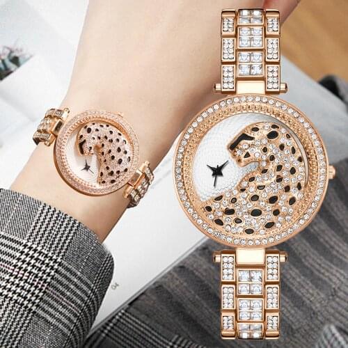 Lvpai Women Quartz Watch Fashion Bling Casual Ladies Watch Female Quartz Gold Watch Crystal Diamond Leopard For Women Clock