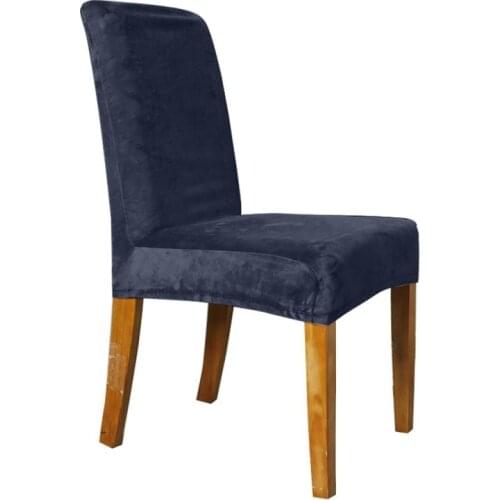 Slipcover Removable Anti-dirty Seat Chair Cover Velvet Kitchen Cover For Banquet Wedding Dinner Restaurant Housse De Chaise 1PC