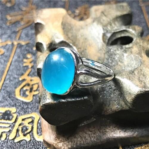 17x14mm Genuine Natural Green Amazonite Ring Jewelry For Woman Lady Men Crystal Love Oval Beads Gemstone Adjustable Ring AAAAA