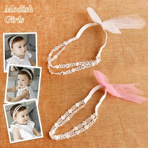 20pc/lot Korean Style Lace Lovely Hairband Princess Girls Hairbands Comfortable Cute Pink Kid Boys Hairbands Girls Free Shipping