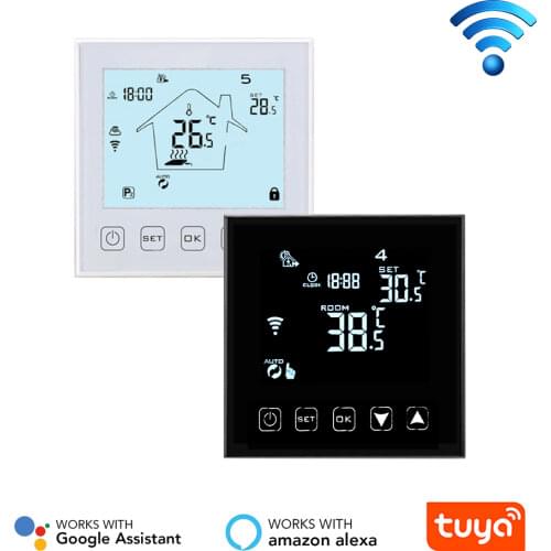 95~240V Alexa Google Home Voice Control Smart Room Thermostat HY603 Electric/Water/Gas boiler Warm Floor Temperature Controller