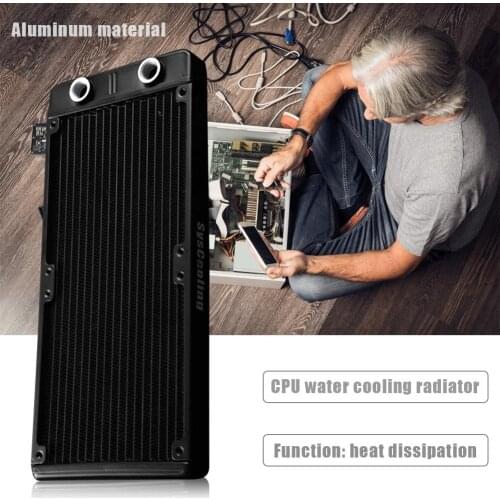 AS240-T 120 mm 20 Tubes CPU Water-cooled Radiator Heatsink G1/4 Thread Safety Heat-Exchanger Aluminum PC Chip Radiator