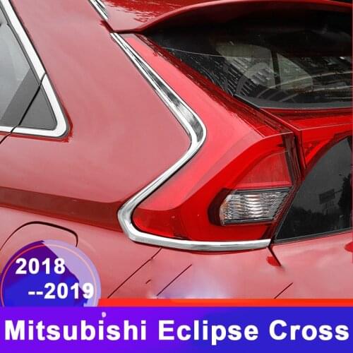 ABS Car Rear Tail Light Taillight Lamp Upper Eyelid Cover Strip Trim Sticker For Mitsubishi Eclipse Cross 2018 2019 Accessories