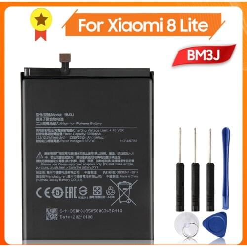 Xiao Mi Xiaomi Mi BM3J Phone Battery For Xiaomi 8 Lite MI8 Lite 3350mAh Original Replacement Battery + Tool