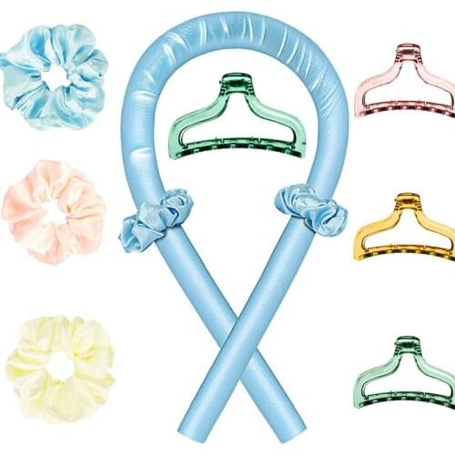 Sleeping Hair Rollers Flexible Curling Rods Magic Wave Hair Curler No Heat Spiral Pear Flower Curling Iron Modeling Accessories