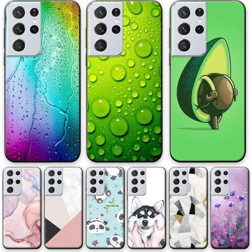 For Samsung S21 Ultra Case Soft Silicone Cover For Samsung Galaxy S21 Ultra Avocado Phone Case on S21 Ultra TPU Cute Bumper 6.8"