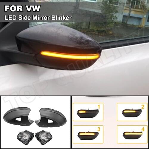 For VW Volkswagen Passat B7 EOS Passat CC Jetta Beetle Scirocco LED Dynamic Turn Signal Light Side Mirror Sequential Indicator