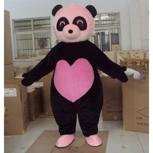 New Pink Panda Bear Mascot Costume Suit Cosplay Christmas Party Game Dress Adult High Quality Cartoon Character Unisex Clothing