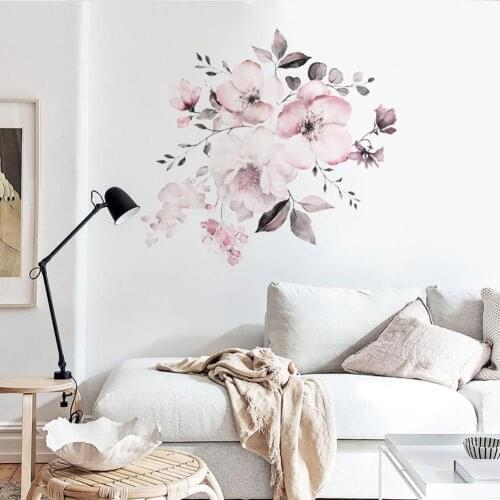 Lovely Flower Self Adhesive Mural Wall Sticker Home Living Room Background Decal stickers wall stickers for home decoration home