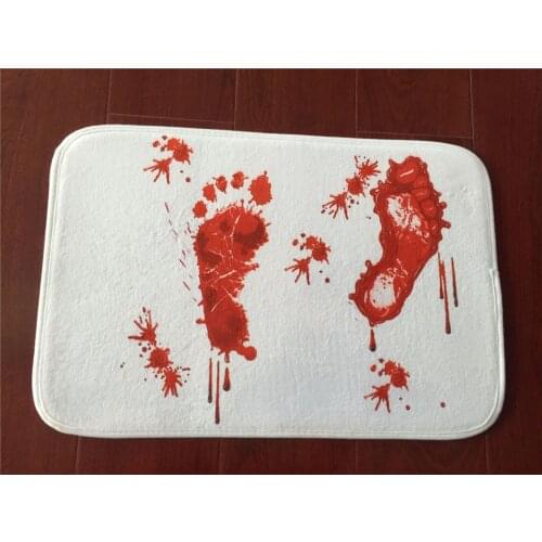 The murderers bloody footprints Floor Mats Living Rooms Anti-slip Carpet for Kitchen Bathroom Rug Welcome Mats Front Door