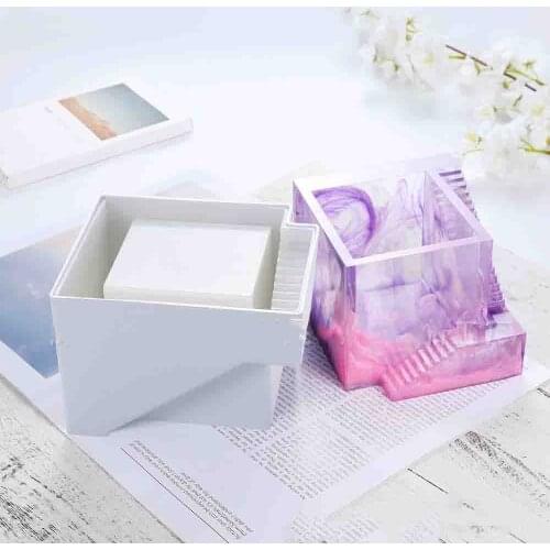 Square Potted Stair Mold For DIY Epoxy Resin Drop Rubber Silicone Mold Storage Box Ornaments Home Decoration Handmade crafts