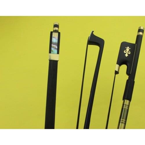 Hot sale PRO high quality black Carbon fiber viola bow black horse hair free shipping