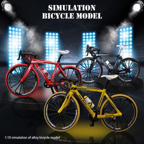 1:10 Scale Alloy Simulation Mountain Bike Cross Bicycle Model Mini Racing Cycle Diecast Toys Gift for Kids Collection Lovers
