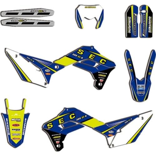 Motorcycle Stickers For SHERCO SE SEF 125 250 300 450 2017 2018 2019 2020 Team Graphic & Background Decal Kit