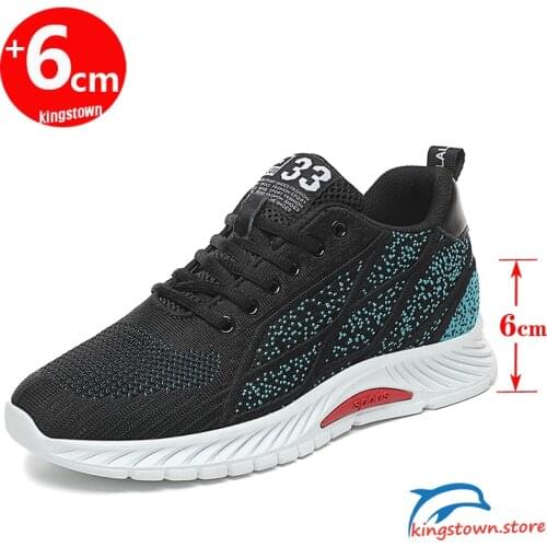 Sneakers Men Elevator Shoes High Increase Shoes for Man Casual Height Insole 6CM Sports