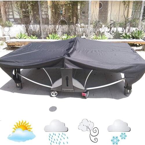 New Hot Ping Pong Table Cover Fits Most Flat Tables Waterproof Sun Resistant Table Tennis Full Cover with Fixation Buckle