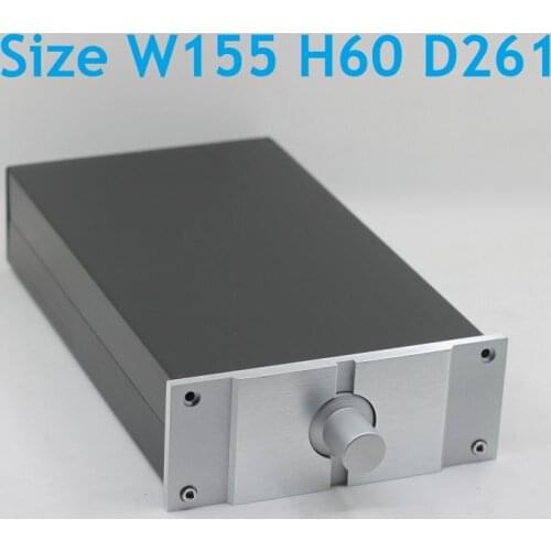 PASS Panel Aluminum Headphone Amplifier Chassis Enclosure W155 H60 D261 Amp Preamp Case 1506 DIY Preamplifier DAC Decoder Box