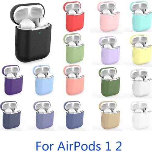 Anti-fall Silicone Case For Airpods Case 1/2 Headphone Case Slim Protective Cover For Airpods Cover Earphones Generation Shell