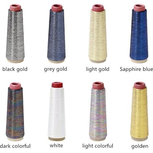 Sweater wiring Gold silk thread Flashing silver silk thread Color bright silk thread Multi-color optional