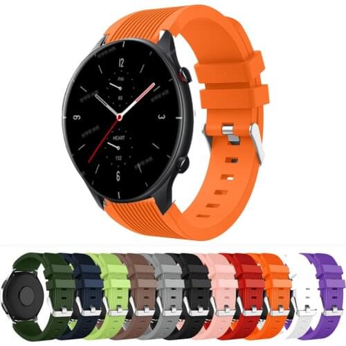 22mm Silicone Replacement Strap For Amazfit GTR 2 GTR 2E Sport Bracelet For Huami Amazfit GTR 47mm Pace Stratos Strap Correa