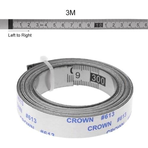 Stainless Steel miter Track Tape measure Self Adhesive metric Scale Ruler 1m-3m For T-track Router Table Saw Woodworking Tool