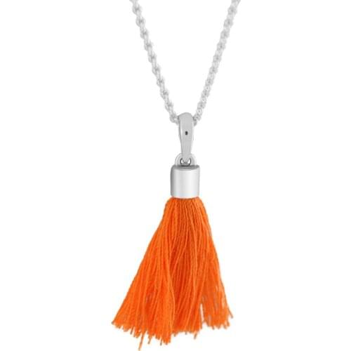 Orange Tassel Hanging Charm Fashion Beads For Jewelry Making Fits Sterling Silver Jewelry Bracelets For Woman Gift