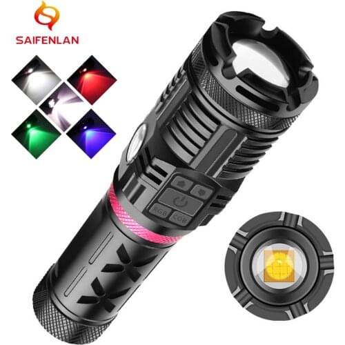 2021 High Bright Power XHP160 LED Flashlight Aluminum Hunting Waterproof Torch Light Powerful Lanterna By 3* 18650 Battery