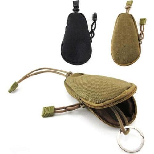 Tactical Military Outdoor Mini Oxford Zipped Army Fan Key Bag Coin Case Purse Keychain Wallet Holder Bag Pouch
