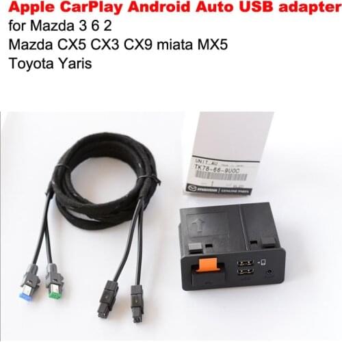 Android Auto Apple CarPlay USB adapter Hub Car Play USB Interface for Mazda 3 6 2 CX3 CX5 CX9 MX5 Miata Toyota Yaris Fiat124