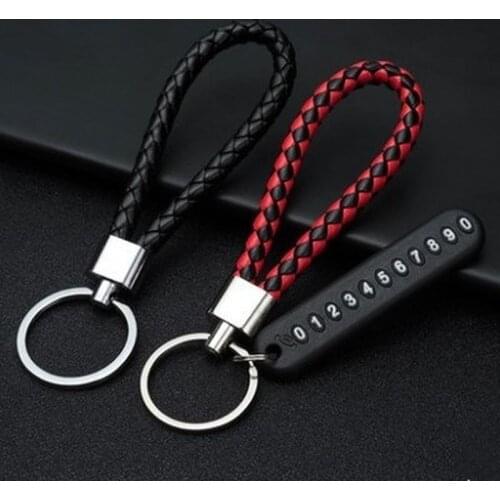 1Pcs Anti-lost Car Keychain Phone Number Card Keyring Phone Number Plate Key Ring Auto Vehicle Key Chain Accessories