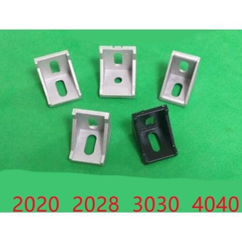 5-20pcs 2017 2028 black or sliver Corner Fittings Bracket Angle Bracket for 2020 Connector Aluminium Profile