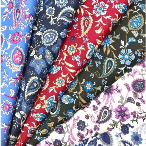 150cm width kimono fabric flower print cotton Fabric Cloth dress skirts Garments Crafts Accessories BH10-26