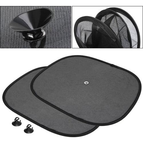 2PCS Car Window Sunshade Sun Shade Visor Side Mesh Cover Shield Sunscreen Black High Quality