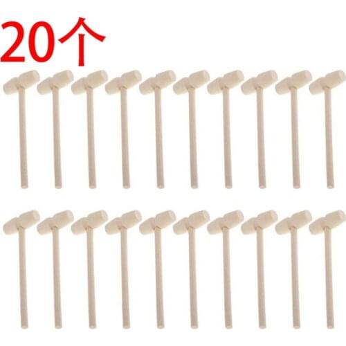 20 Pieces Wooden Crab Mallet Seafood Shellfish Wood Cracker Mini Wood Hammer Shell Cracker for Seafood Lobster Tool