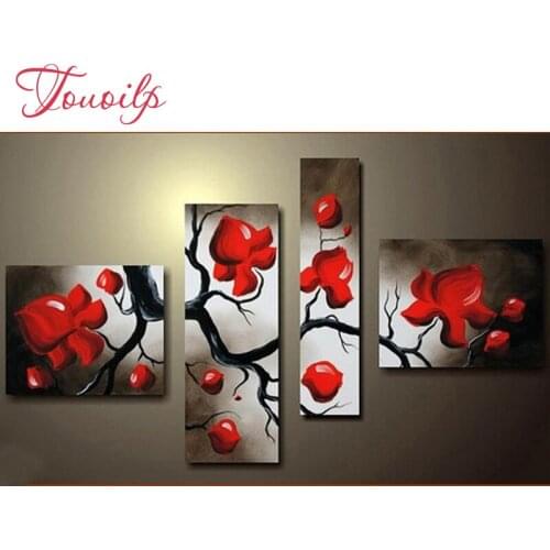 4pcs fashion wedding decoration,heart flowers,Diamond Mosaic Diy Diamond Embroidery,3d cross stitch kit,5d Diy Diamond painting