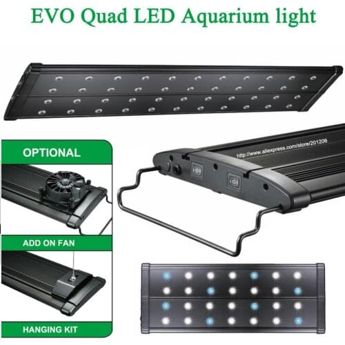 48"-60"(120CM-150CM) EVO Quad AquariumFreshaterPlantFish or marine reef and cichlid tank LED lightlighting fixturelamp
