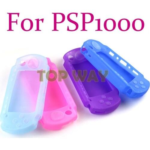 ChengChengDianWan High Quality For PSP1000 PSP 1000 Silicone case cover Protective Case soft Skin 5pcs/lot