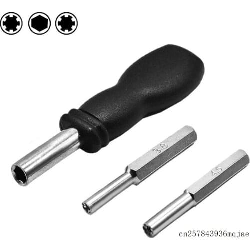 50 Sets 3 in 1 3.8 4.5 mm Security Screwdriver Bit Repair Tools for Console and Black Hex Magnetic Extension Handle