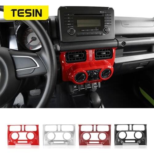 TESIN Interior Accessories for Suzuki Jimny Manu Auto Car Air Conditioning Control Panel Decorate Cover for Suzuki Jimny 2019
