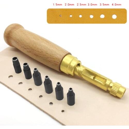 Automatic Belts Punch Replaceable Mute Rotary Punching Punchers Leather Punch Craft Tool Leather Tool Hole Punch Screw Drill Tip