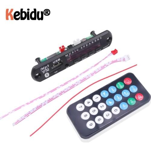 Dropship Color Screen Car MP3 Decoder Board Wireless Bluetooth 5.0 5V 12V WMA Audio MP3 Player USB TF FM Radio Module For Car