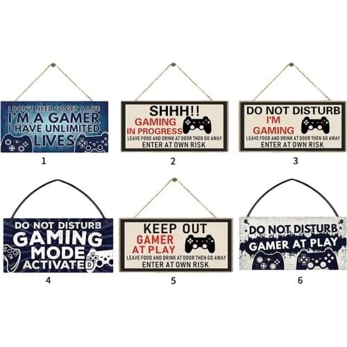 Gamer Plaques Signs I Am Gamer Wood Rectangle Plaque Sign Decoration Xmas Gift Home Decoration Wooden Plaque Signs 2020
