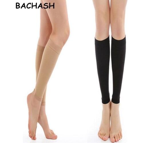 BACHASH Two Grade Medical Leg Pressure Stovepipe Socks Varicose Vein Care Nurse Stretch Socks Black Beige s-xxl