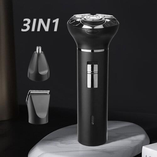 Electric Shaver Shaving for Men Beard Trimmer Rechargeable Washable 3 IN 1Shaver Waterproof No Noise Quickly Charged Washable